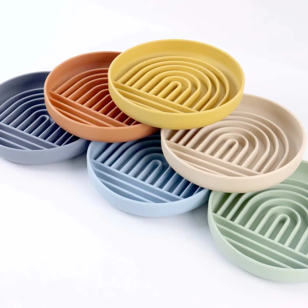 Silicone Pet Feeding Bowl with Licking Tray for Dogs Slow Eating