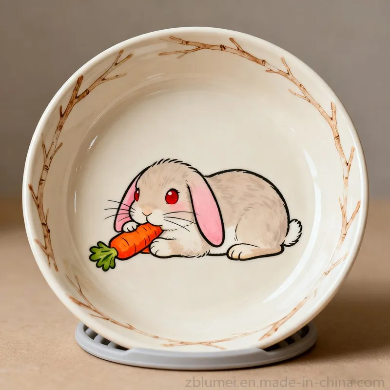 Ceramic Stoneware Pet Dog Cat Food and Water Feeding Drinking Bowls Dishes