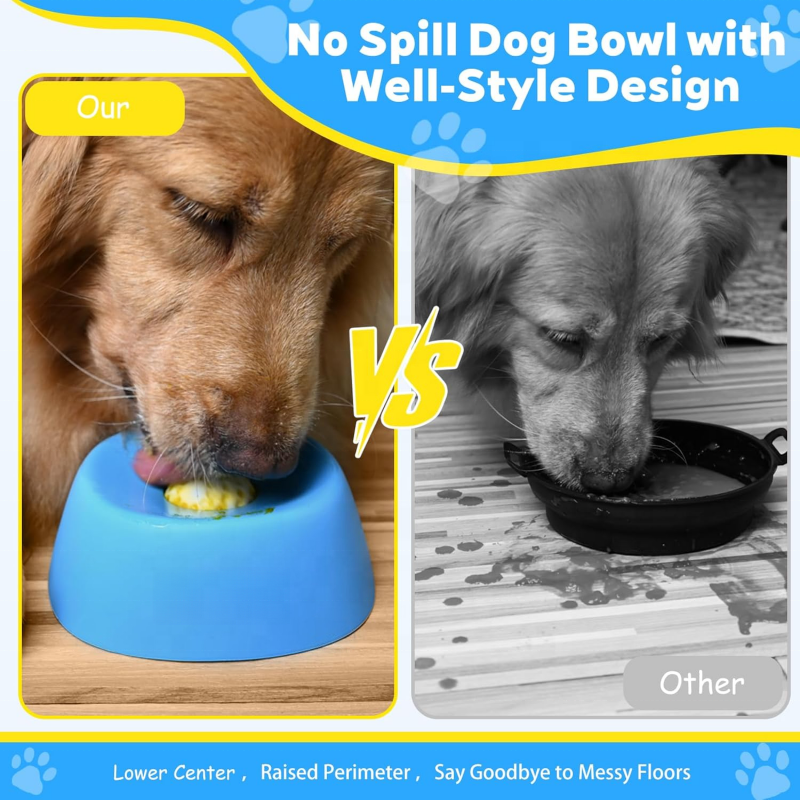 USMILEPET Pet Slow Feeder Dog Bowls For Liquid Treat, Anti-Slip Dog Lick Bowl, Pup Lick Toy For Large Medium Small Breeds