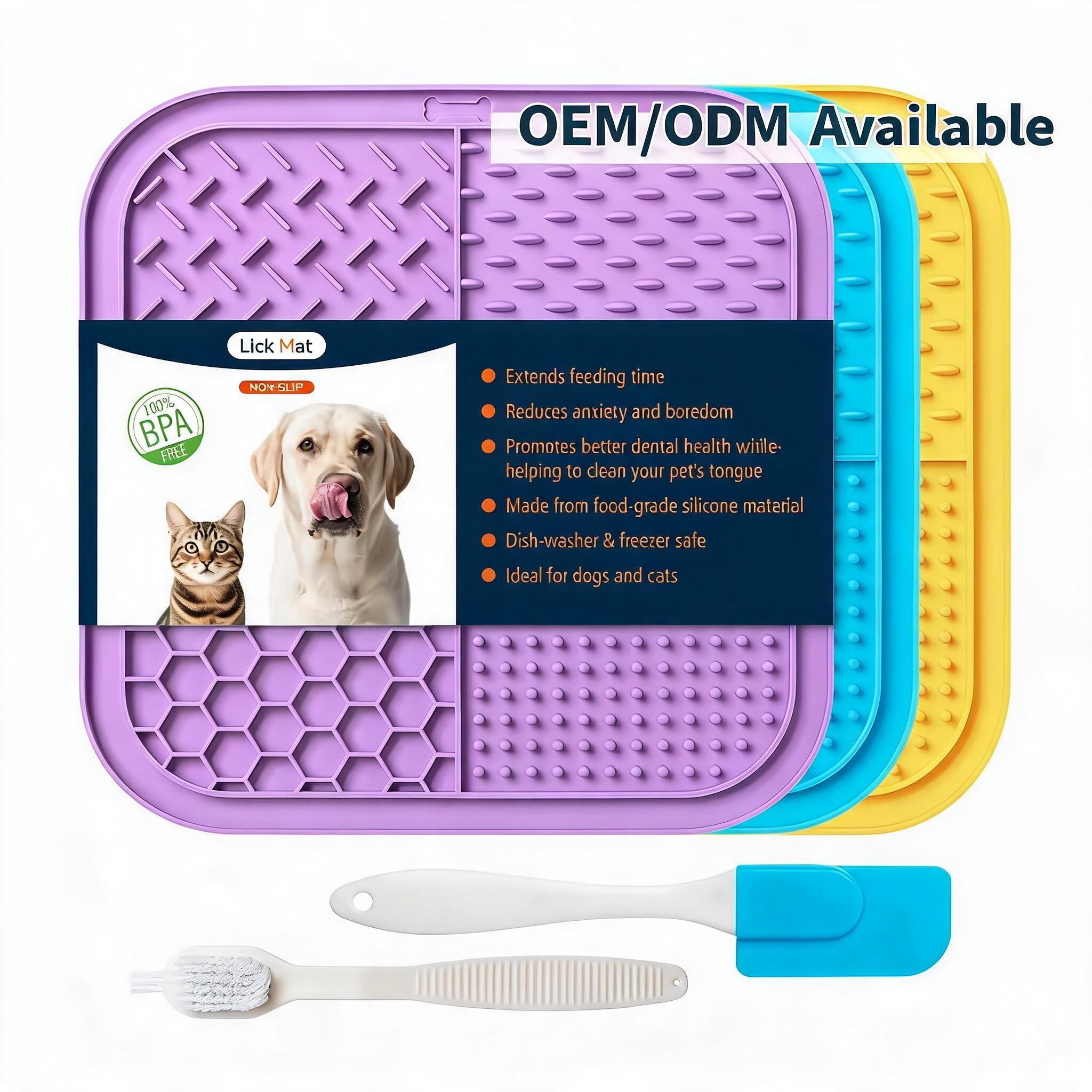 DS Dog Feeding Mat Durable Silicone Easy Clean Eating Slow Indoor Use