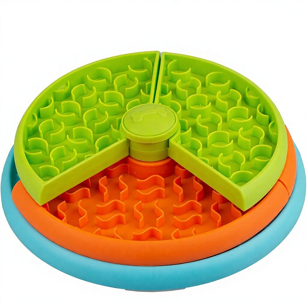 Slow Feeder Dog Bowl 3 Levels Anti Vomiting Reduces Boredom Anxiety Non-Slip Interactive Puzzle Feeder For Small/Medium/Large