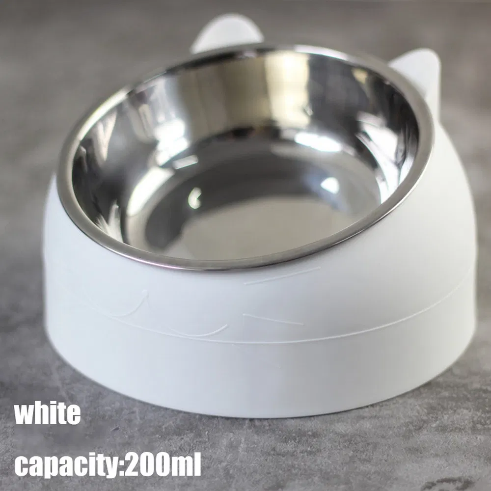 Wholesale Cat Dog 15 Degrees Tilted Stainless Steel Water Bowl