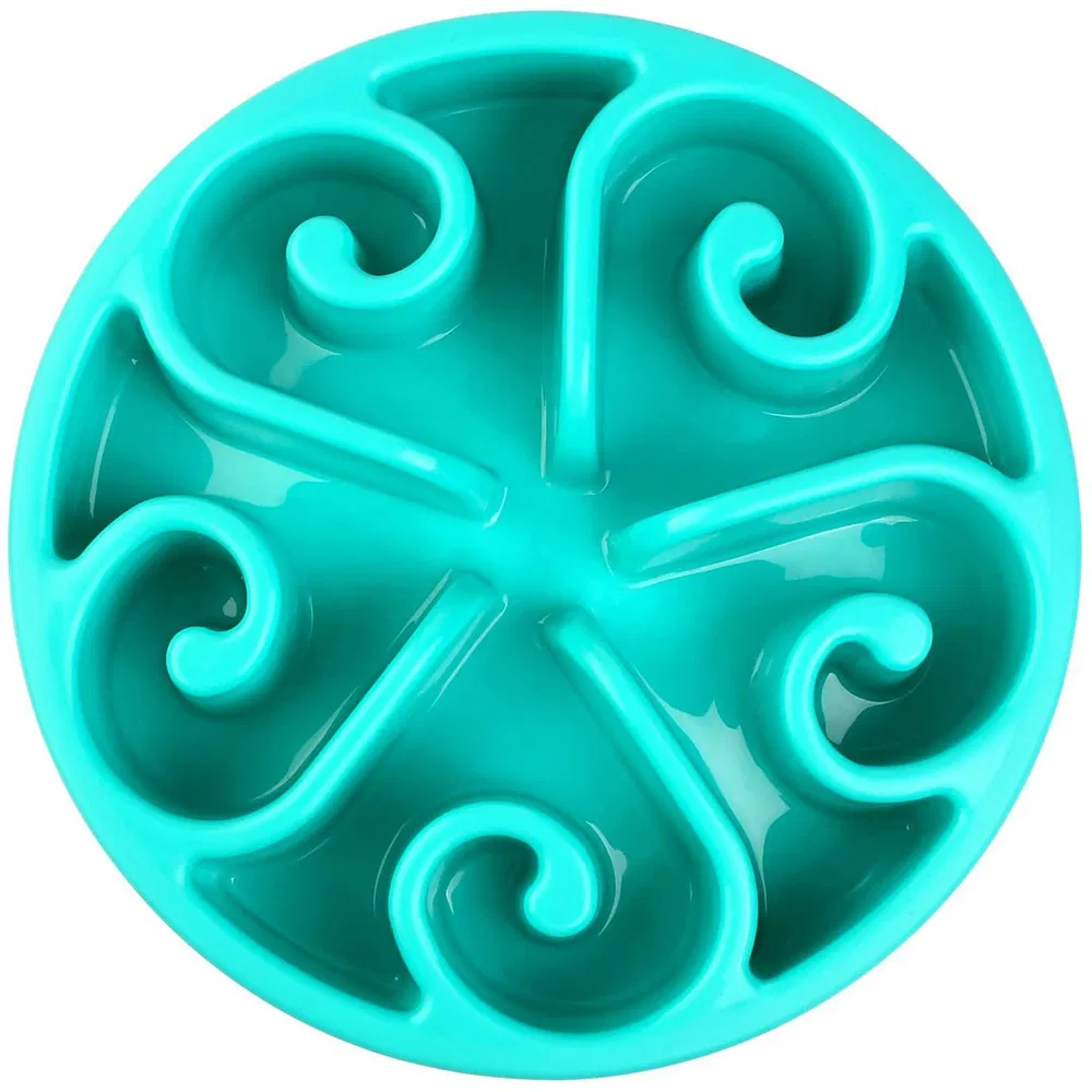 Plastic Non-Slip Dog Feeder Slow Eating Pet Bowl Eco-Friendly Durable Non-Toxic Preventing Choking Healthy Design Bowl for Dog Pet Slow Feeder