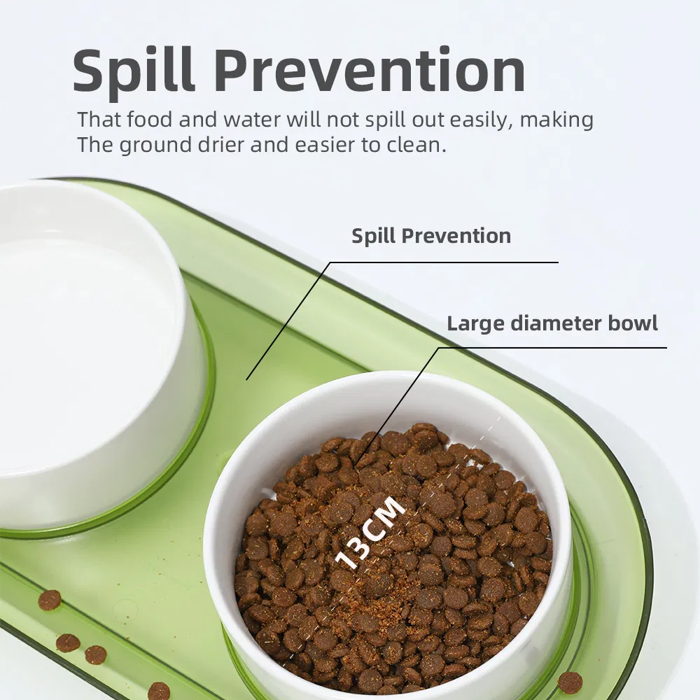 10 Degree Tilted Angle Pet Bowl Anti Overflow Dog Cat Bowl for Small Cats Dogs