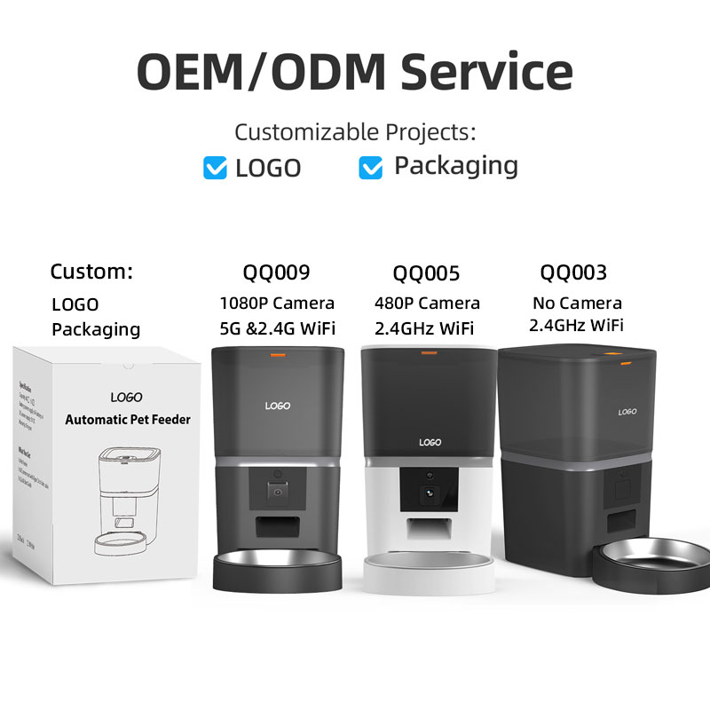 OEM 6L Automatic Pet Feeder With Timer Tuya Video Wifi App Control Dog Cat Food Dispenser Smart Pet Feeder With Timer