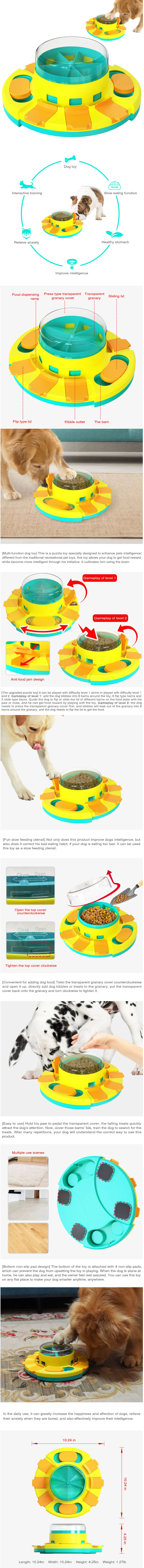 Dog Slow-Eating Food Dispenser Bowl Details