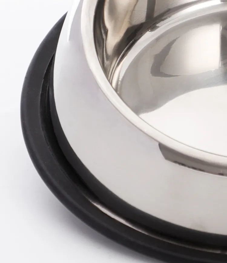Wholesale Ergonomic Slanted Design Stainless Steel Pet Dog Bowl Food Grade Tilted Pet Feeding Bowls for Bulk Supply