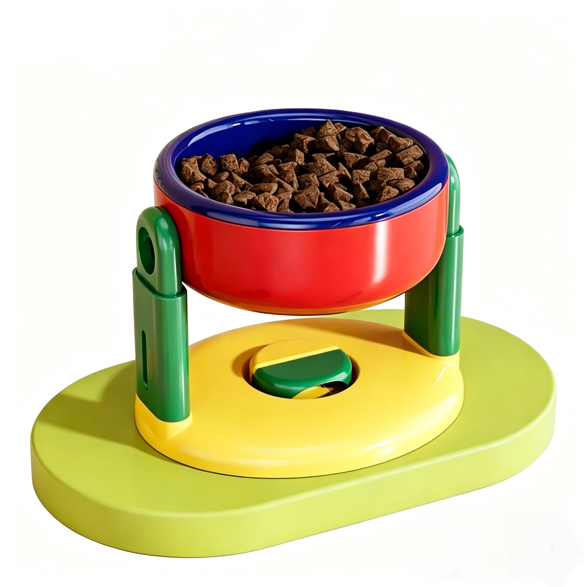 Suction-Cup Pet Bowl Height Adjustable Universal Dog Cat Feeding Bowl Cervical Spine Protection Tip-Proof Elevated Water Bowl