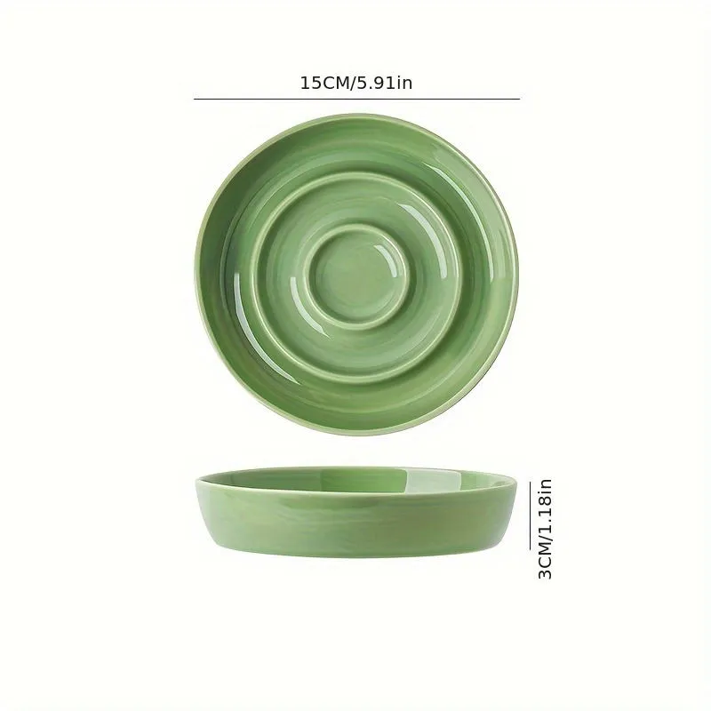 Ceramic Slow Feeder Bowl Basic Bowls for Healthy Eating Protects Cervical Spine Non-Tip Design for Kittens for Small Dog Breeds