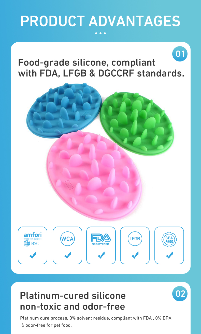 Food Grade Silicone Dog Slow Feeder Bowl - Feature 1