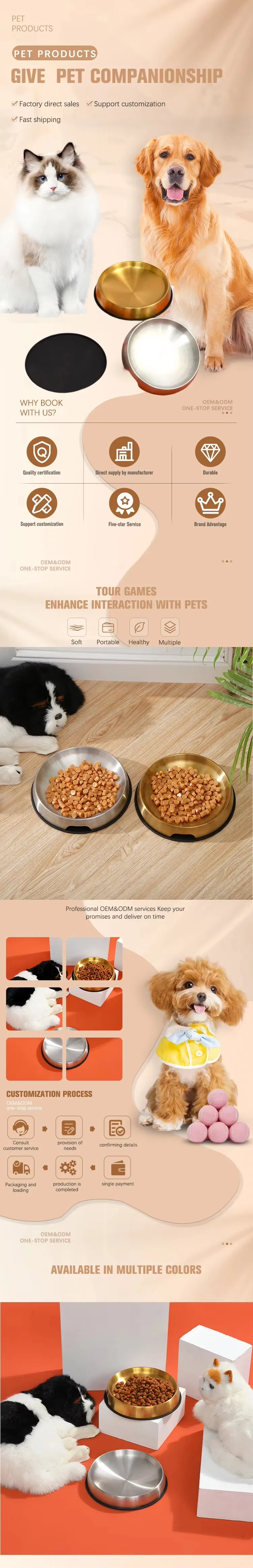 Stainless Steel Cat and Dog Food Bowl Feeder for Water and Food