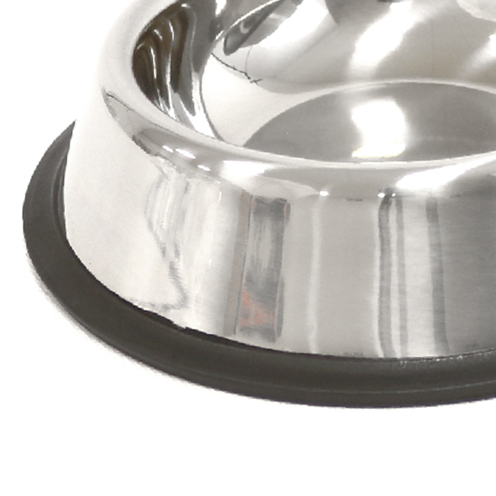 Large 30CM Eco-Friendly Durable Stainless Steel Rounded Solid Slow Feeder Non-Slip Easy Clean Food Bowl Indoor/Outdoor Use Cats