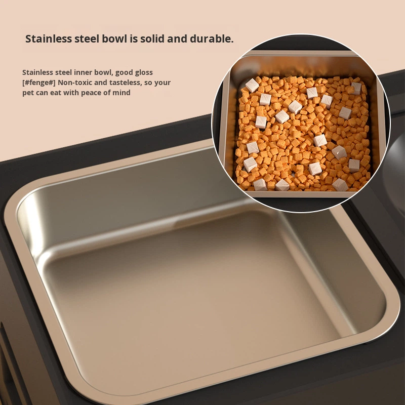 2-in-1 Elevated Slow Feeder Dog Bowls with No Spill Dog Water Bowl Height Adjustable Non-Slip DOg Food and Water Bowls
