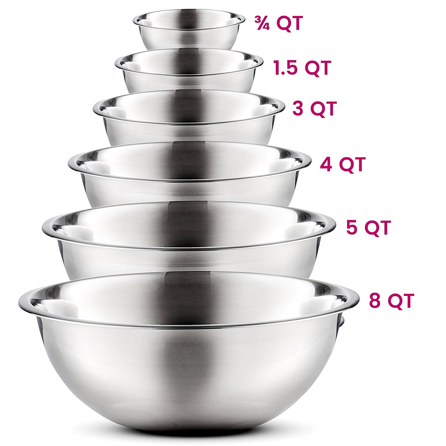 Refrigerator Food Storage Organizers Thicken Stainless Steel Mixing Bowls Set Baking Bowls Tray Meal Prep Bowls Kitchenware
