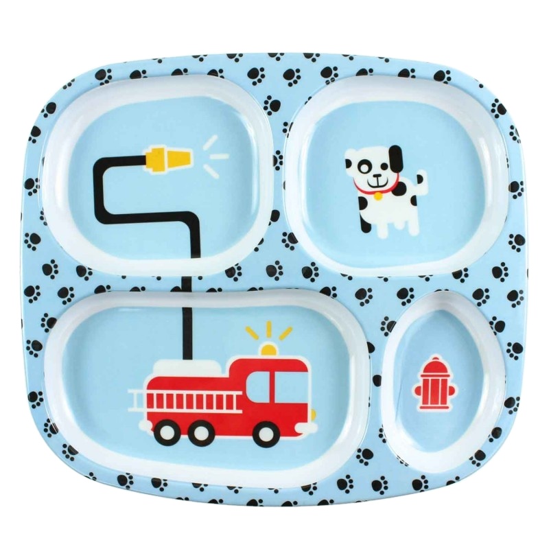 OEY Compartments Divided Rectangle Plates Dish Customized Logo Polished Modern Plastic Melamine Tray Eco-Friendly BPA Free Food