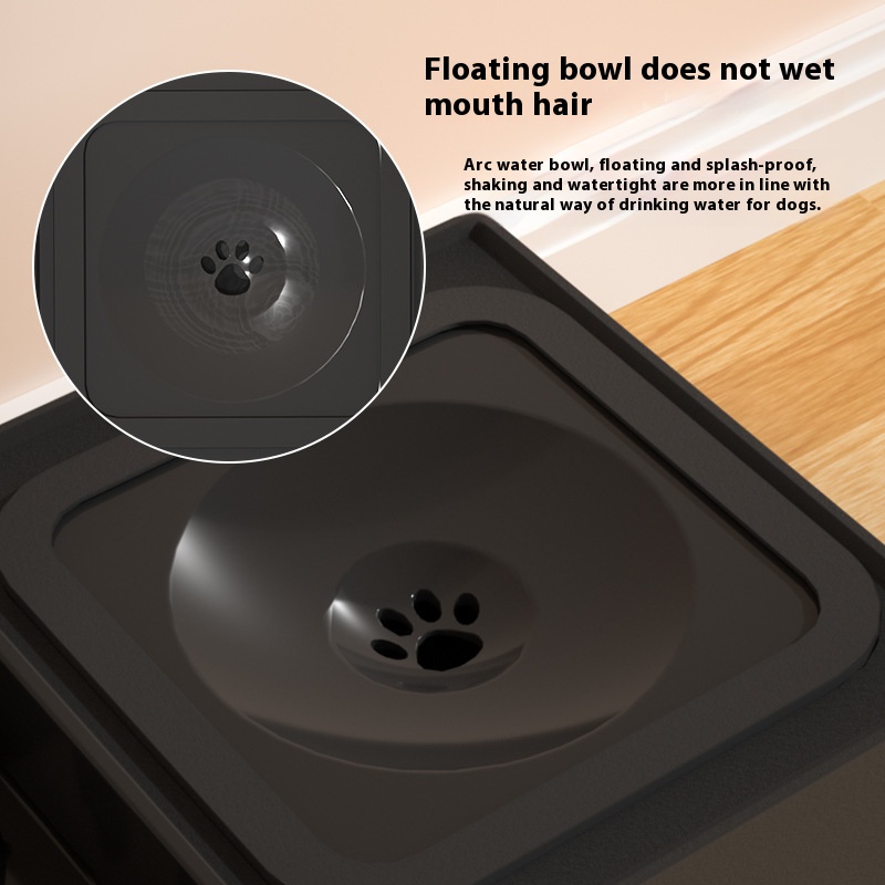 Adjustable Quadrate Shape Plastic Dog Food and Water Bowl Elevated Slow Feeder with Non-Spill Stand Raised Dog Bowls