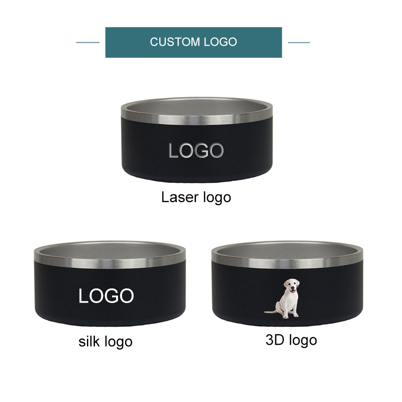 Wholesale Custom Logo 64oz Dog Bowl Stainless Steel Vacuum Insulated Pet Bowl 18oz/32oz/42oz/64oz/100oz Pet Food Feeder Bowl
