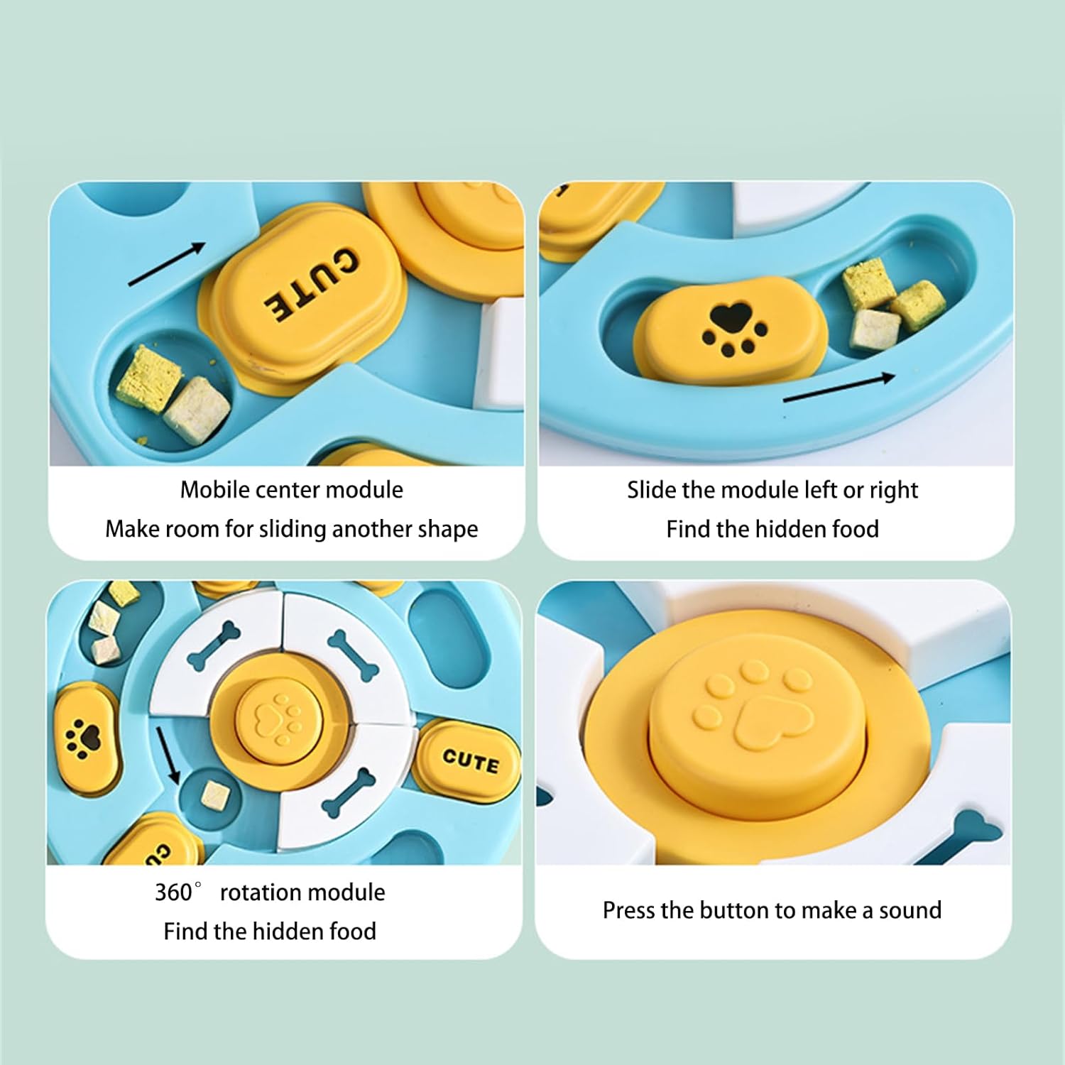 Wholesale Sliding Modulel Intelligence Feeding Toy Slow Feeders Puzzles Bowl for Mental Enrichment and Training