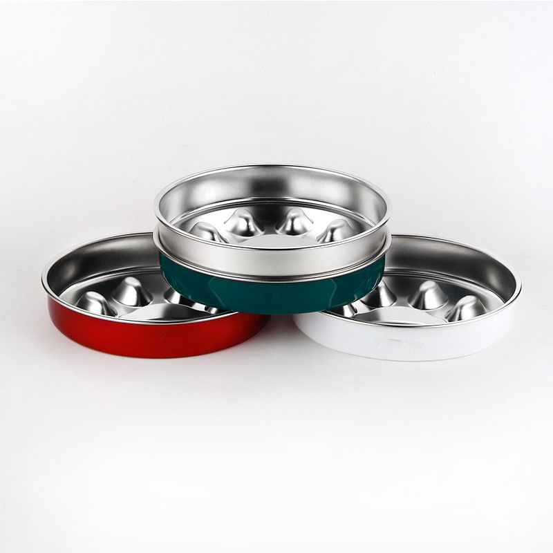 Hot Selling Eco-Friendly Classic Cut Rounded Small Animal Anti-Choking Slow Food Portable Leak Proof Waterproof Stainless Steel