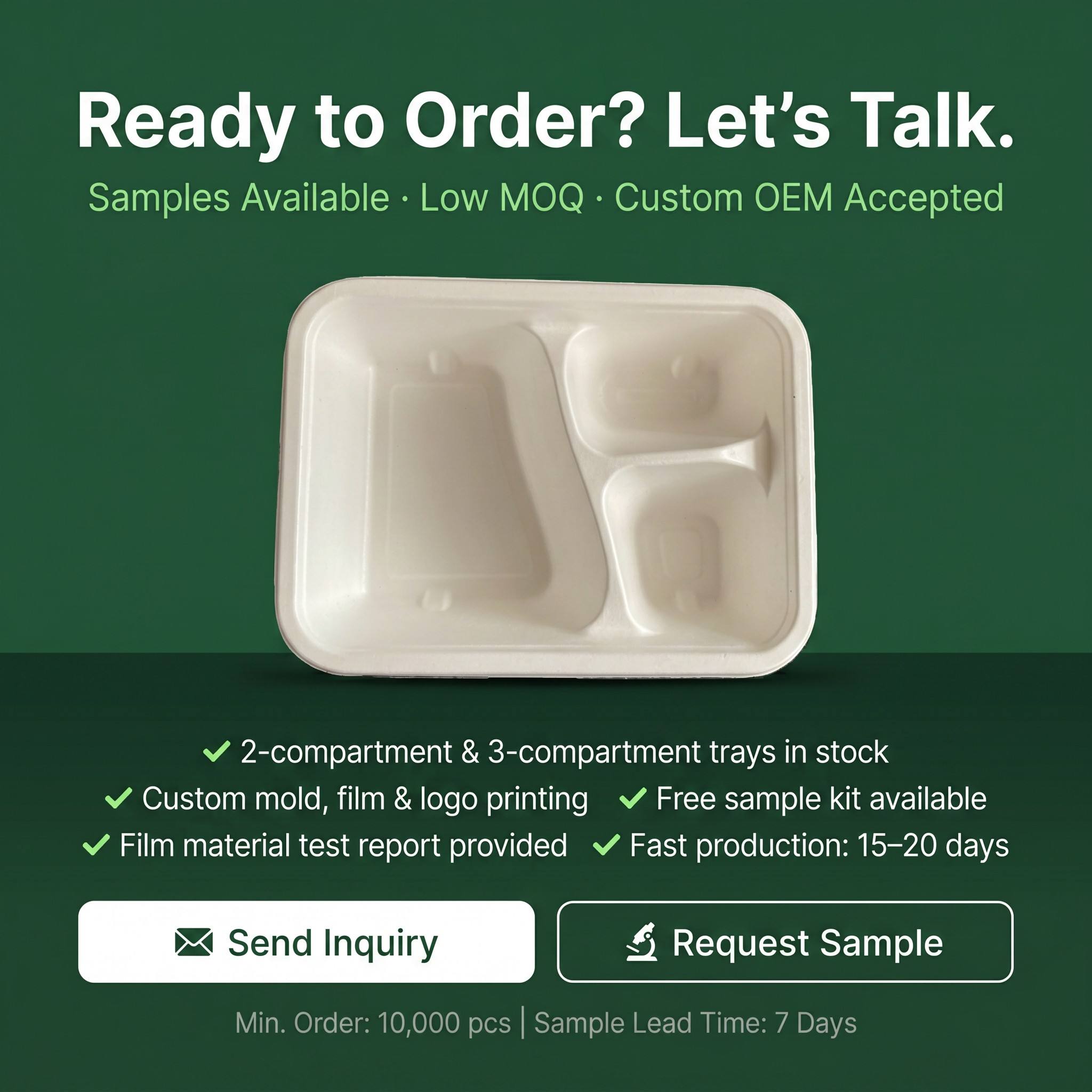 Bagasse Tray Model 10