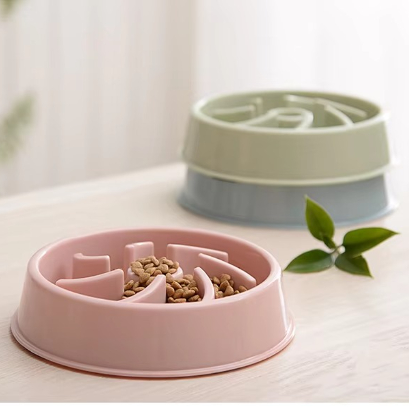 Intelligent Vortex Design Anti Gulping Healthy Eating Puzzle Drinking Feeding Bowl Dog Pet Slow Bowl