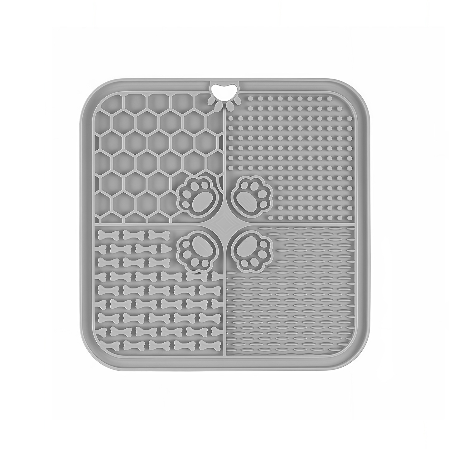 BPA Free Stylish Silicone Slow Feeding Bowl with Suction Cup Pet Licking Mat and Feeding Utensils for Water and Food