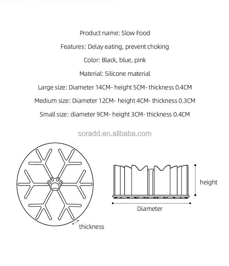 Slow Feeder Dog Bowl Insert Details