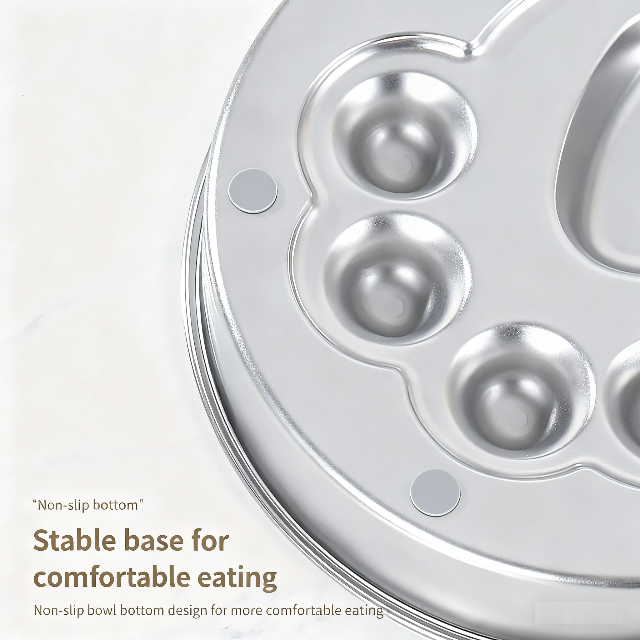 New Product 304 Non-slip Dog Cat Bowl Stainless Steel Slow Feeder Anti-overturning Pet Food Basins