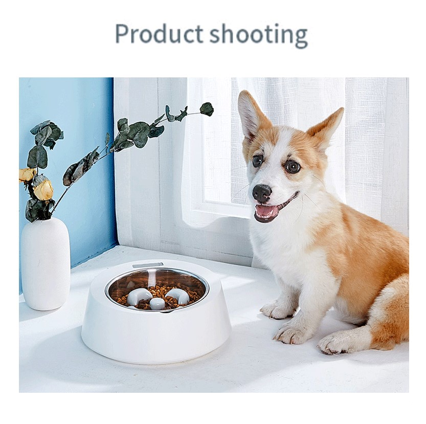 Cat Bowl Dog Bowl Anti-choking Slow-eating Bowl Intelligent Pet Weighing Feeding Device cat Dog Food Bowl Anti-toppling Feature