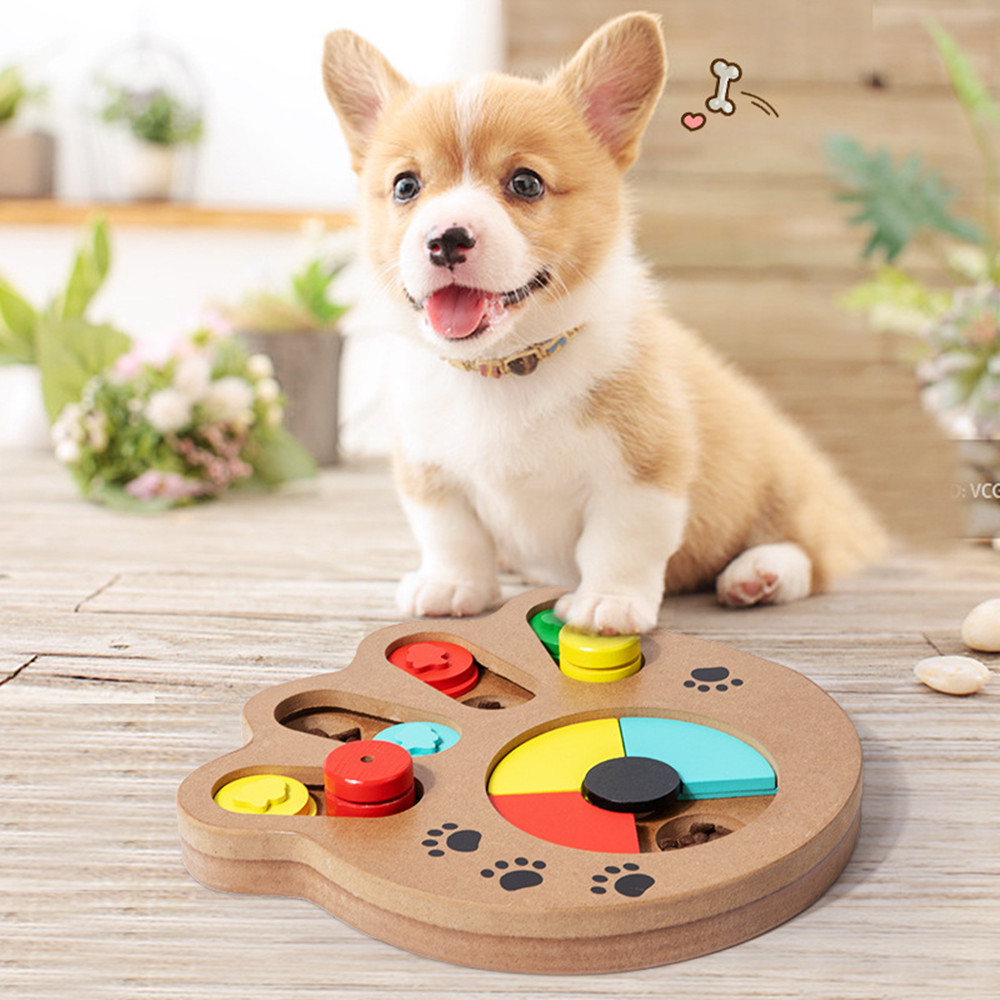 Pet Intelligence Toy IQ Training Interactive Fun Hide and Seek Food Puzzle Bowl Slow Feeder Dog Treat Feeder