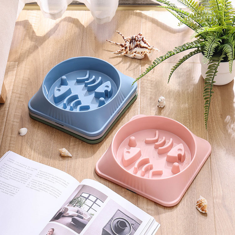 Healthy Eating Dog Bowl Anti-Sling Rounded Slow Feeder Eco-Friendly