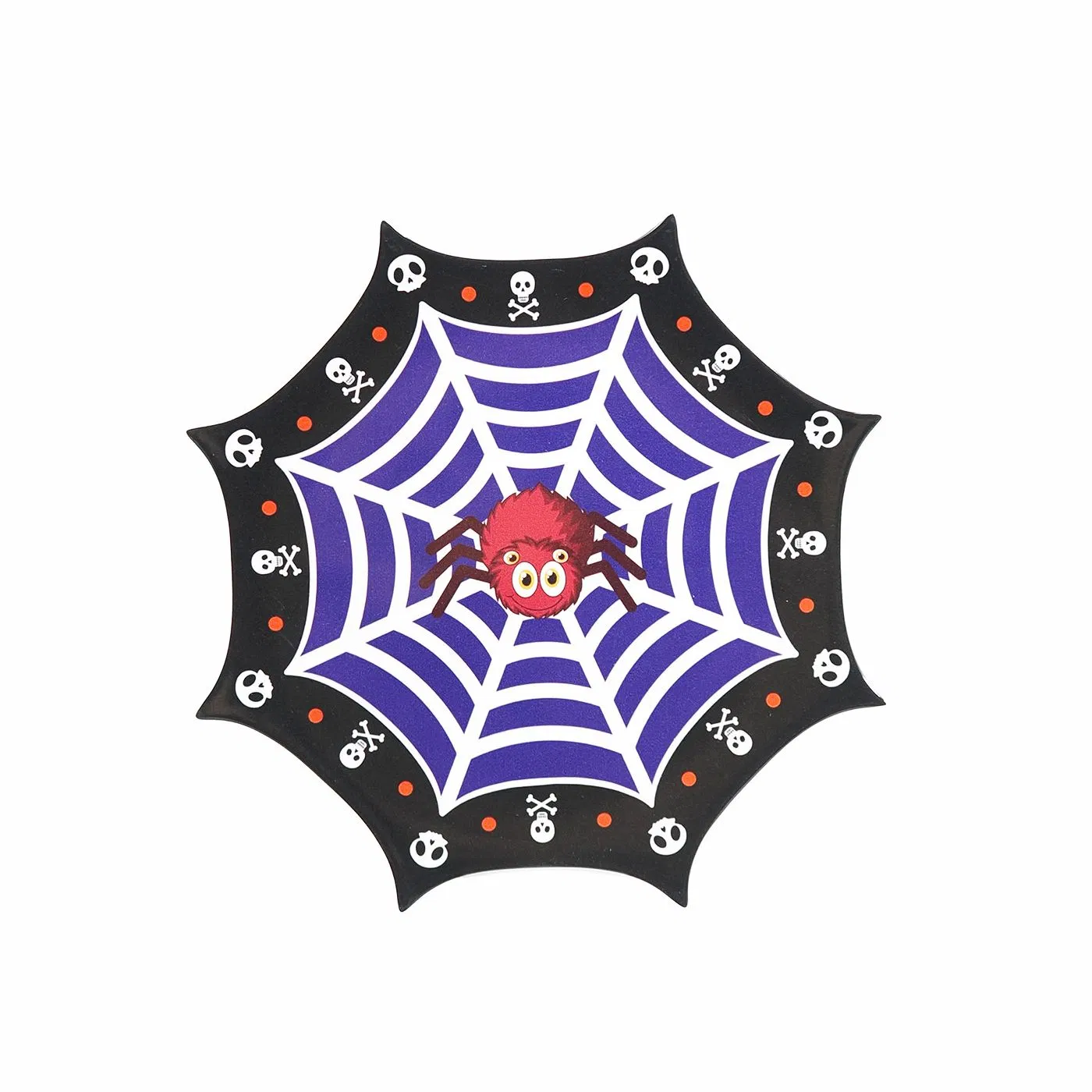 High Quality Melamine Tableware Plate Halloween Sipder Web Pattern Dinner Dish