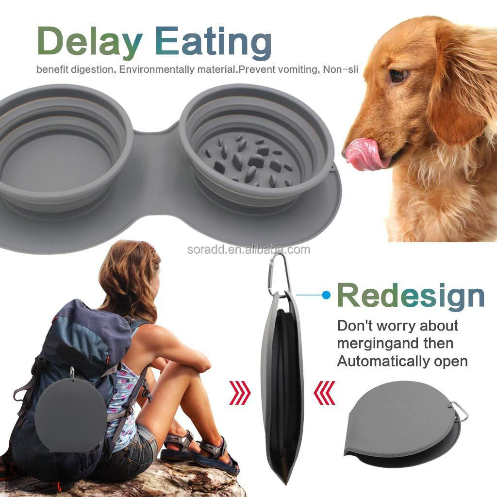 Collapsible Pet Slow Feeder Bowl Detail 3