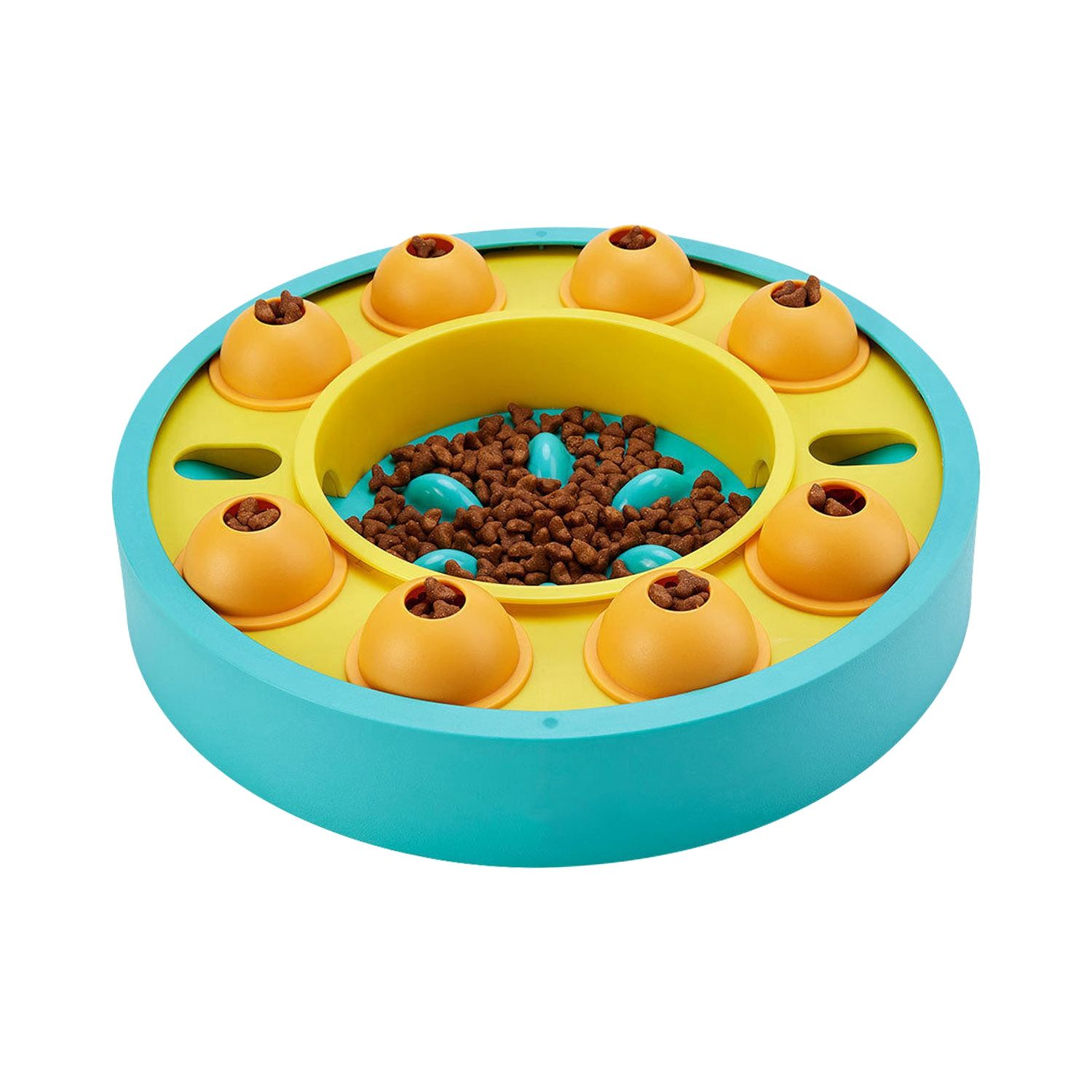 Interactive Dog Puzzle Food Feeder Slow Feeding Bowl with Treat Dispensing Toy Pet Movement Toy