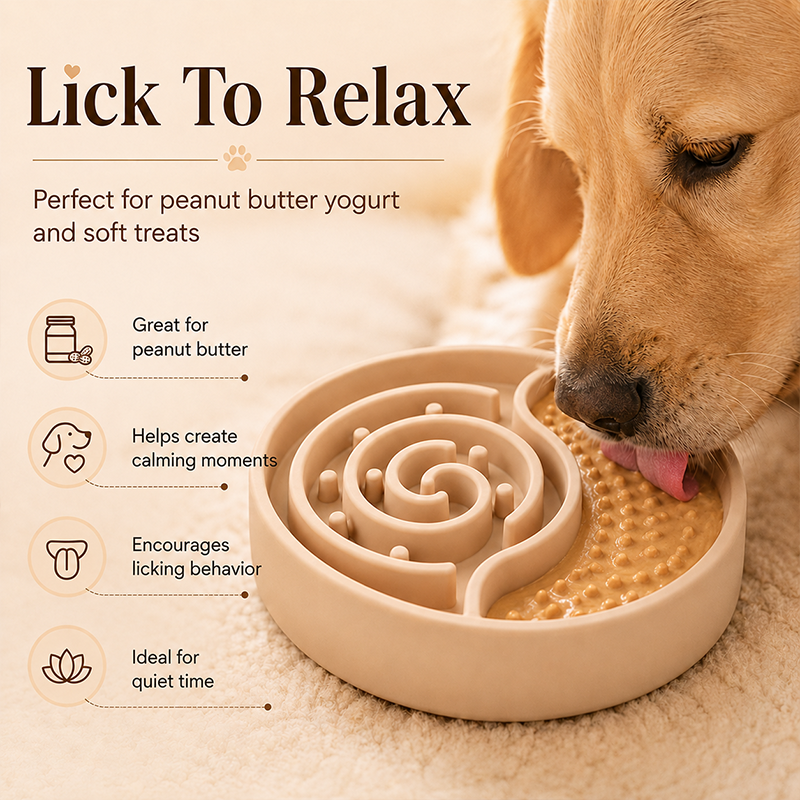 Silicone Slow Feeder Dog Bowl With Lick Mat 2-in-1 Pet Enrichment Bowl For Wet Dry Food Custom Logo Pet Supplies Wholesale