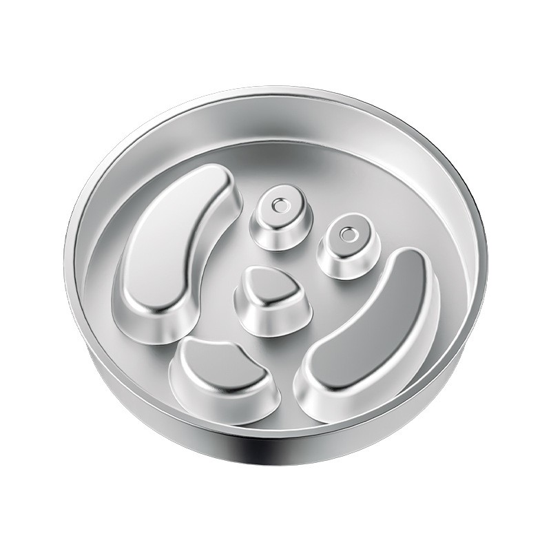 High Quality Durable Eco-Friendly Luxurious Stainless Steel Slow Feeder Bowl with Anti-Slip Mat for Pet Feeding Custom Logo