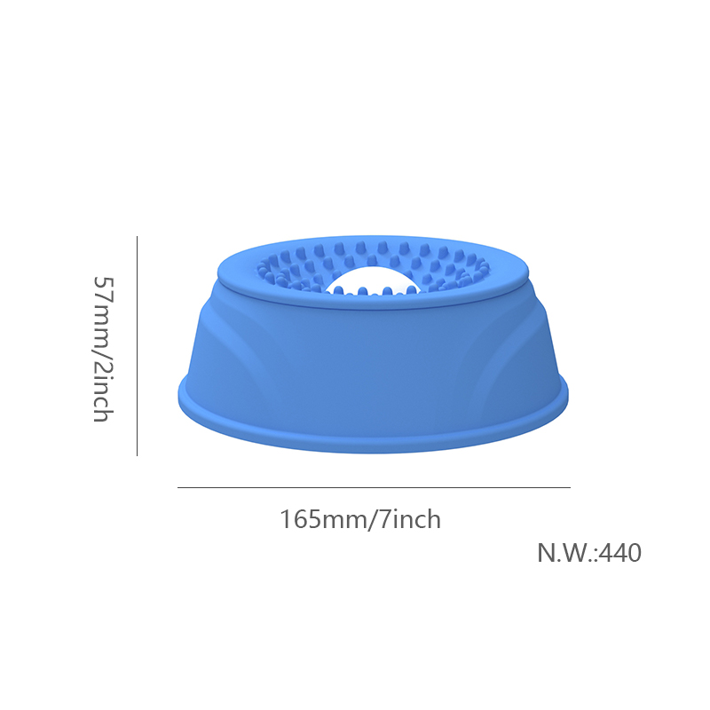 Portable 2 in 1 Slow Feeder Dog Bowls Silicone Anti-Slip Lick Toy