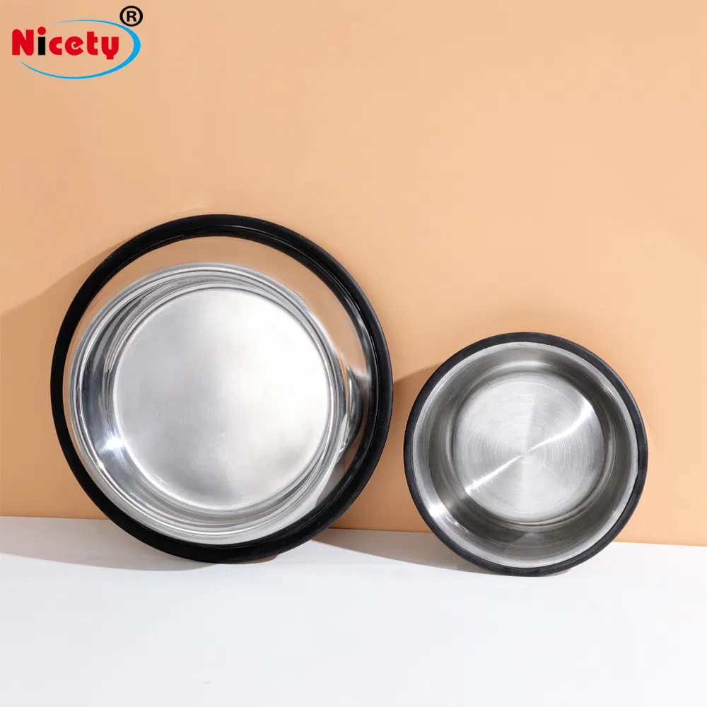 Wholesale Ergonomic Slanted Design Stainless Steel Pet Dog Bowl Food Grade Tilted Pet Feeding Bowls for Bulk Supply