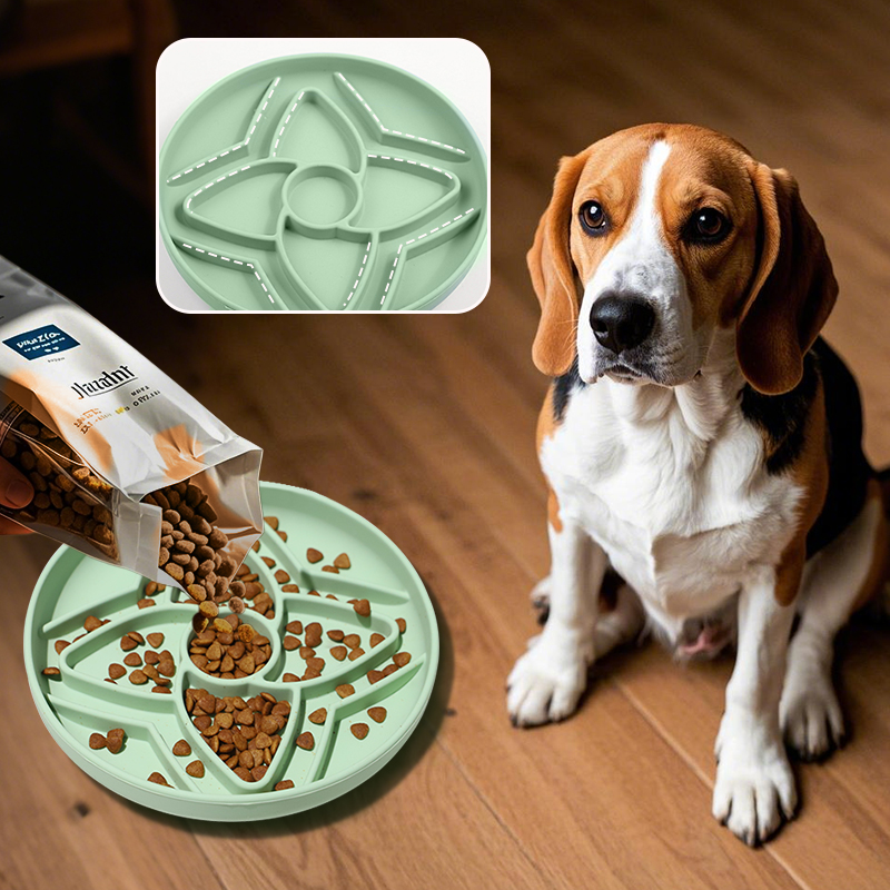 New Design Bpa Free Silicone Pet Bowl Slow Food Feeding Customized Portable Slow Feeder Dog Bowls