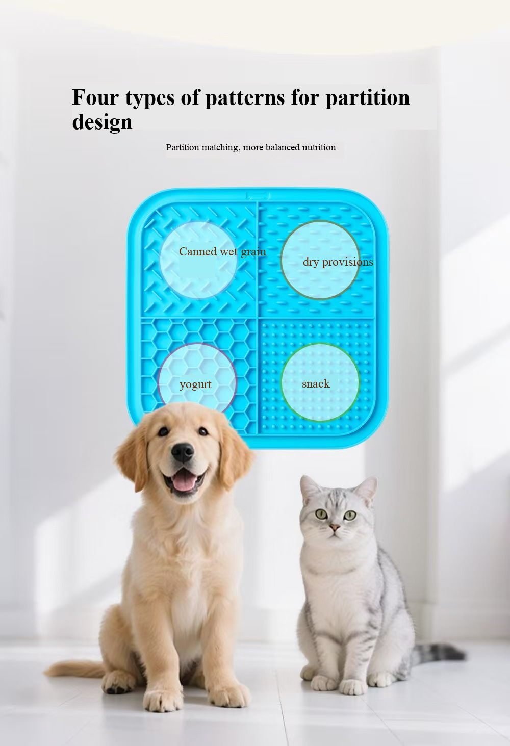 Pet Silicone Licking Mat Pet Tableware Dogs And Cats Slow Food Mat Large Suction Cup Non-slip Slow Food Mat