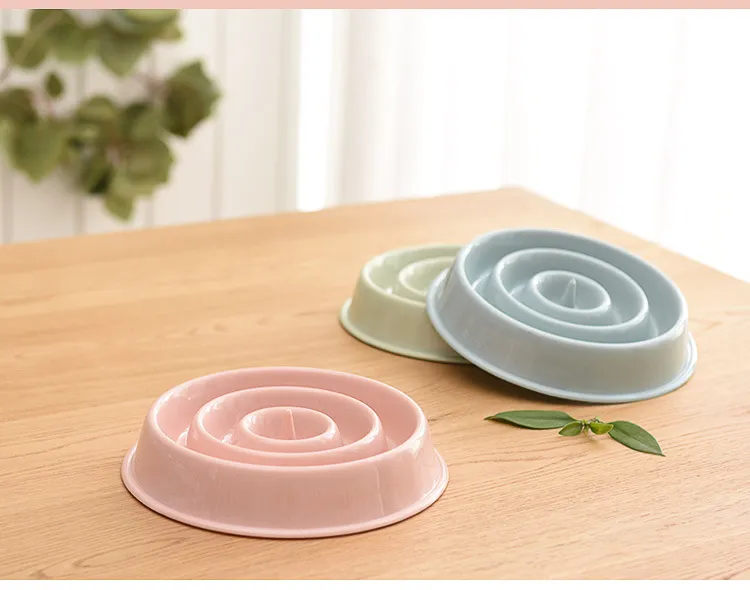 Food Grade Plastic Pet Feeding Slow Eat Bowl