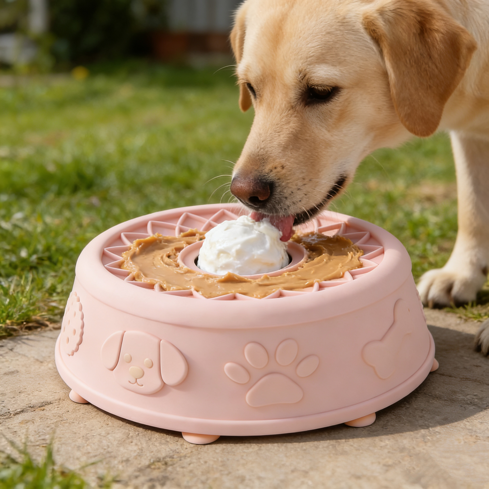 ZMaker 2026 New Silicone Dog Liquid Lick Bowl BPA FREE Rolling Dog Licking Ball Bowl Non-slip Slow Feeder Dog Lick Toy Bowl