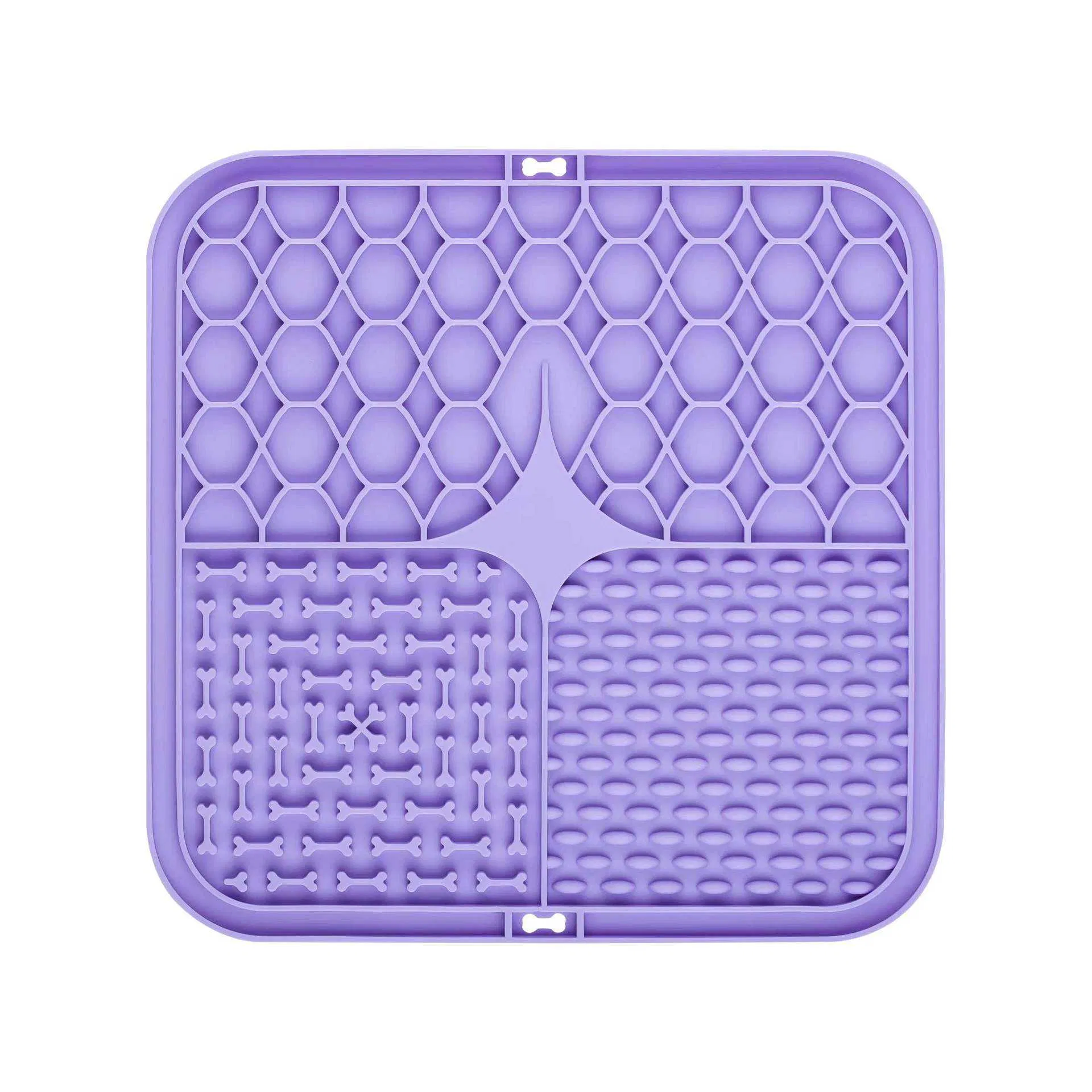 Silicone Pet Dog Slow Feeder Mat with Spatula Food Eating Slow Bowl Mat with Anti Slip Suction Cups Base for Dog Cat Health