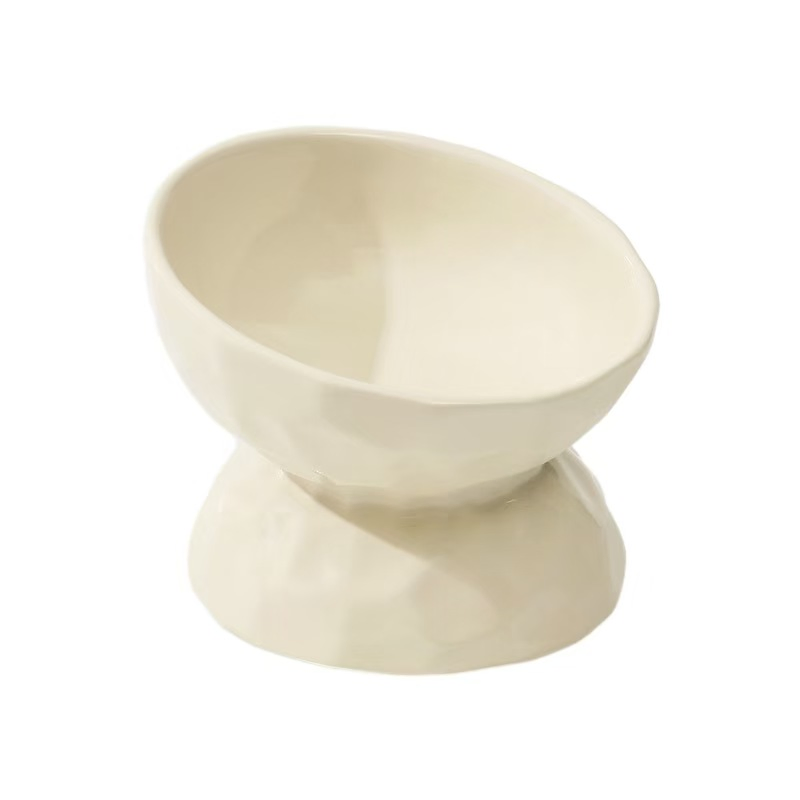 Ergonomic Cat Bowl with Tilted Design for Comfortable Feeding