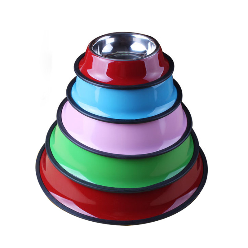 Dog Bowl Pet Food Utensil Stainless Steel Pet Double Bowl Water and Food Integrated Cat Anti Fall Slow Food