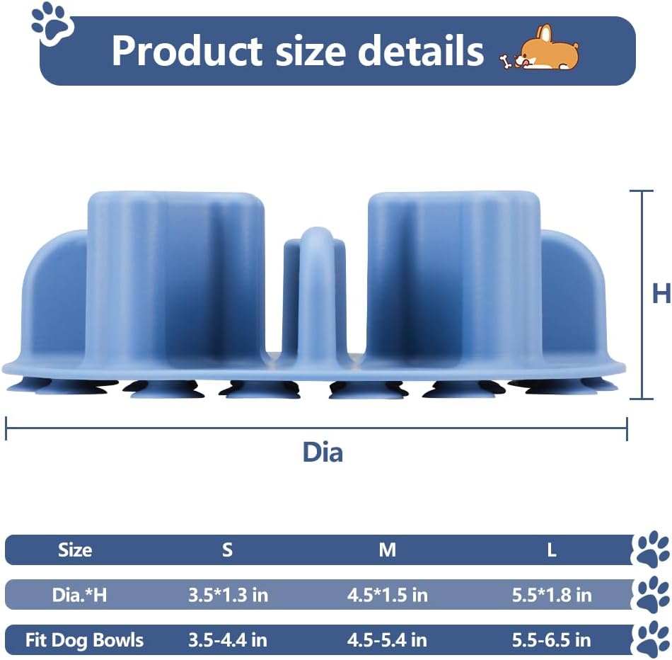 Soft Silicone Slow Feeder Dog Puppy Bowls Insert for Small Medium Large Breed Dogs