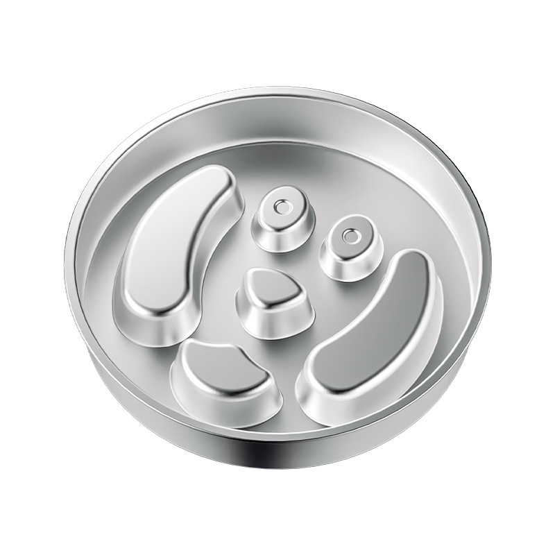 Large-Capacity Modern Stainless Steel Solid Pet Food Bowl Eco-Friendly Anti-Spill Slow-Feeding Waterproof Non-Slip Design for