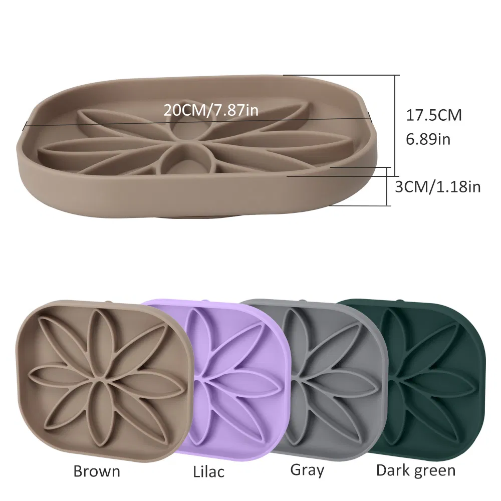 Eco Friendly Silicone Dog Bowl Slow Feeder Custom Design Non Slip Base BPA Free Lick Mat