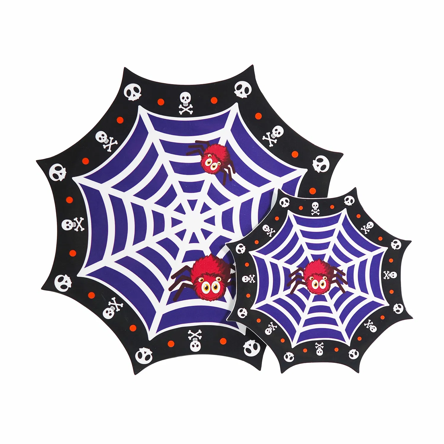 High Quality Melamine Tableware Plate Halloween Spider Web Pattern Dinner Dish