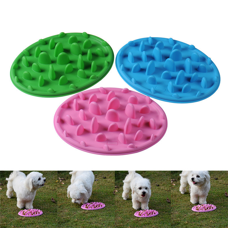 Food Grade Silicone Dog Slow Feeder Bowl, Non-Slip Anti-Gulping Puzzle Feeder for Small Dogs and Puppies, Custom Logo